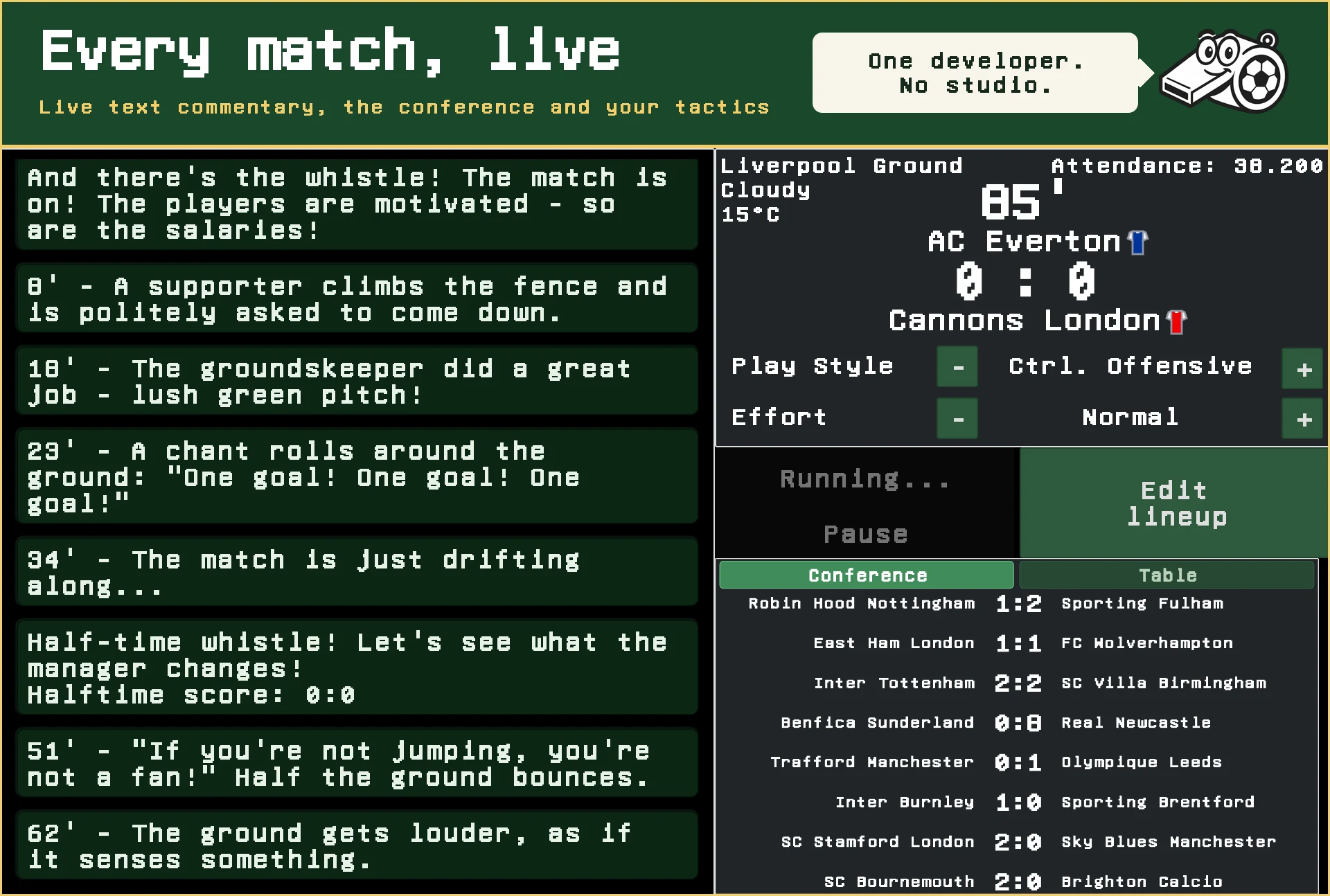 Whistle1 Retro Footballmanager screenshot