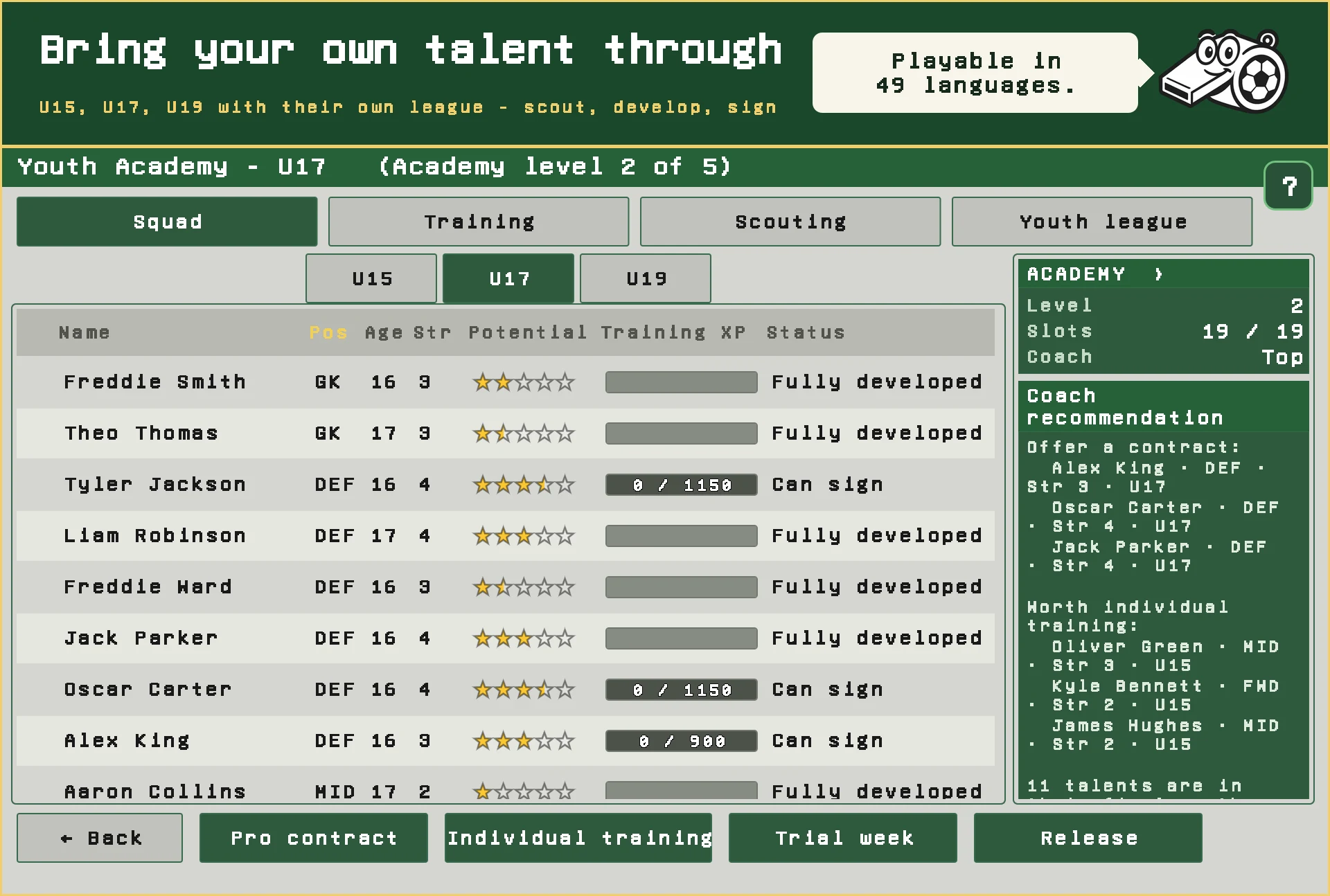 Whistle1 Retro Footballmanager screenshot
