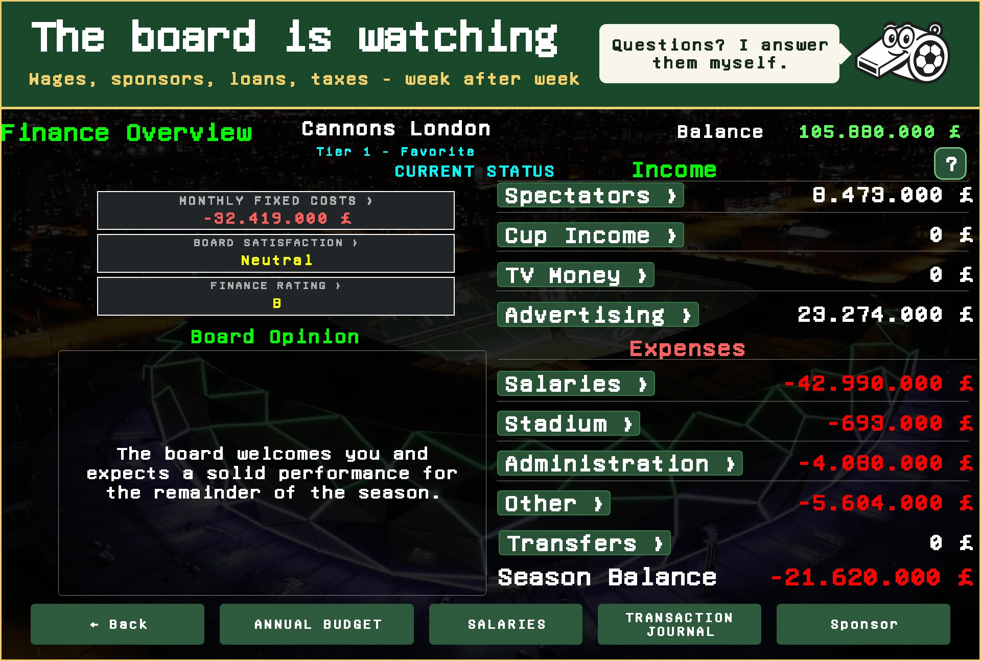 Whistle1 Retro Footballmanager screenshot